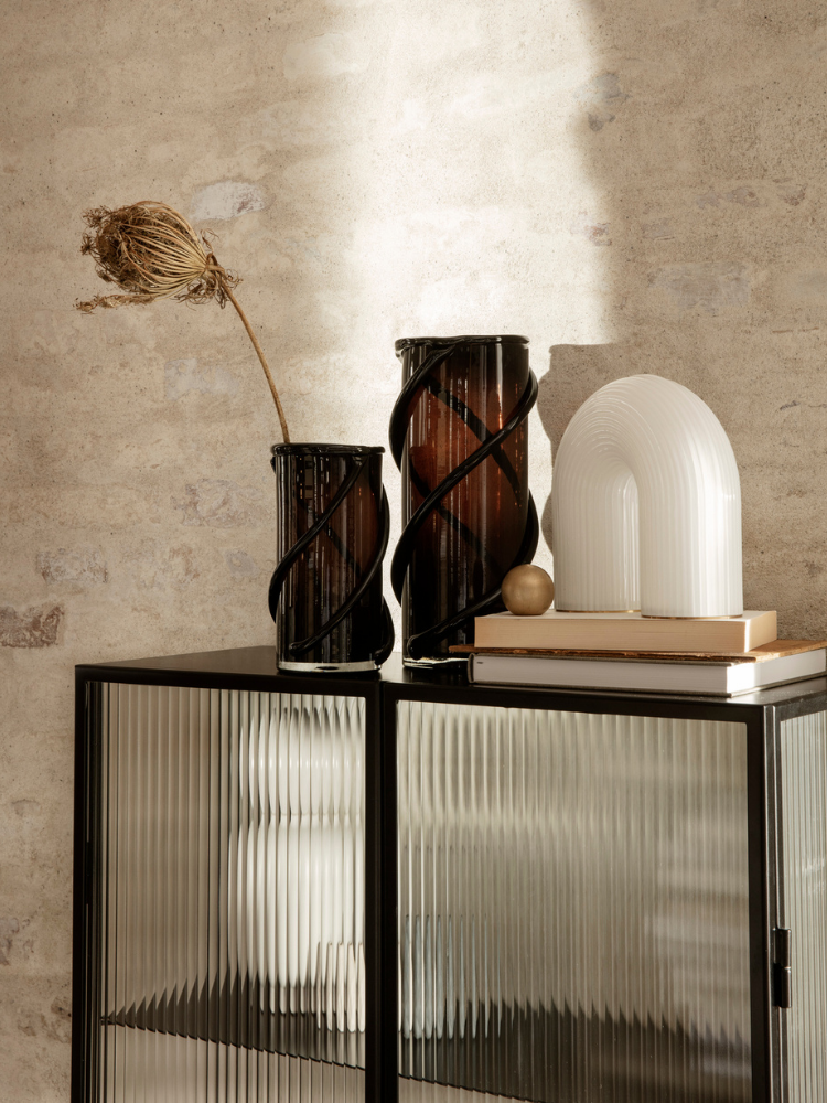 Entwine Vase - Small - Dark amber