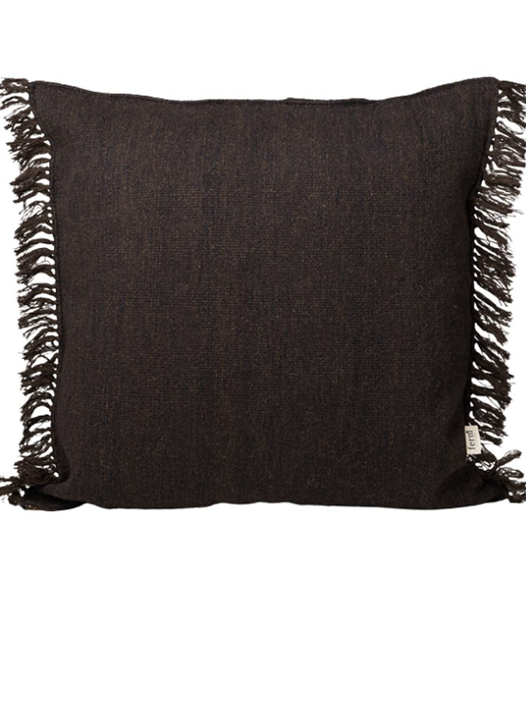 Kelim Fringe Cushion - L - Dark Melange