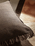 Kelim Fringe Cushion - L - Dark Melange