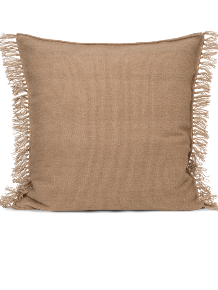 Kelim Fringe Cushion - L - Sand