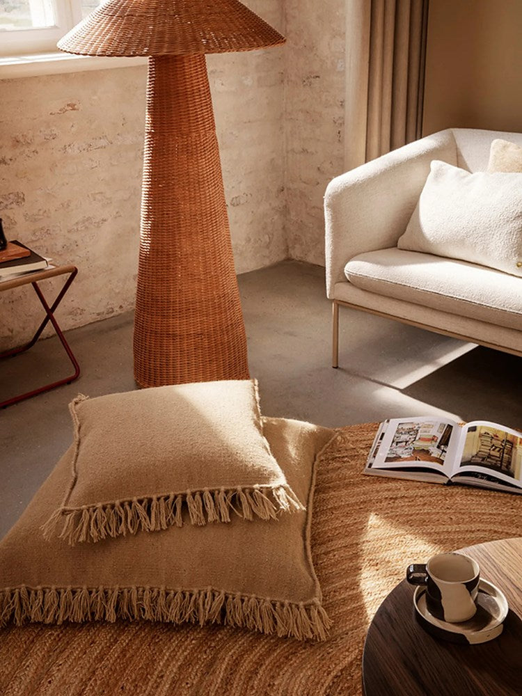 Kelim Fringe Cushion - L - Sand