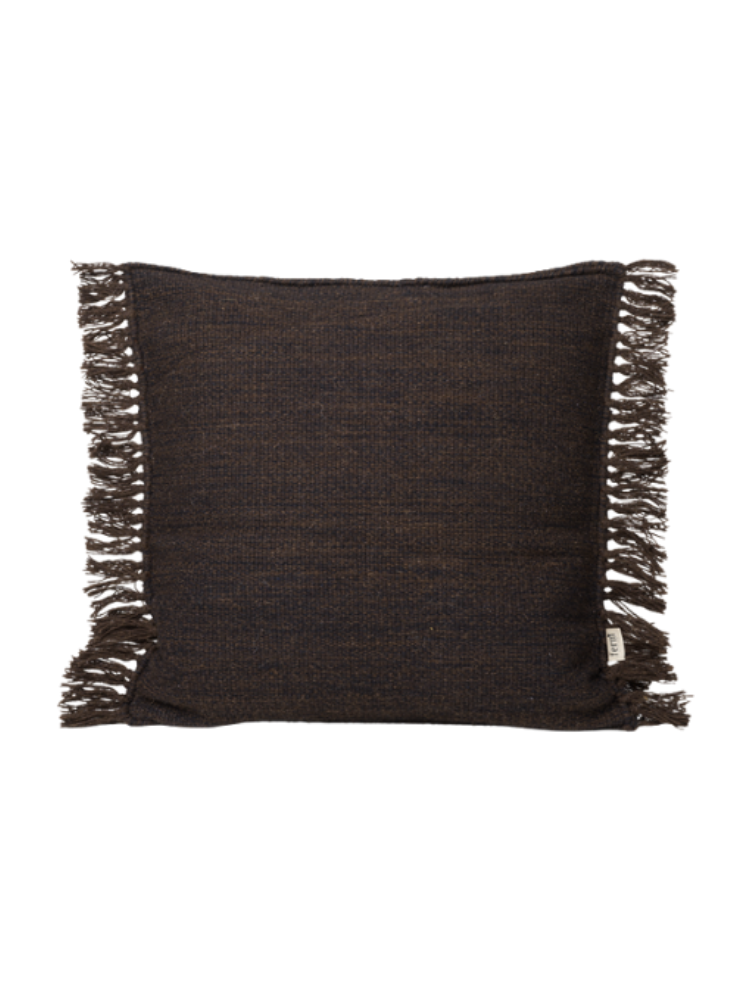 Kelim Fringe Cushion - S - Dark Melange