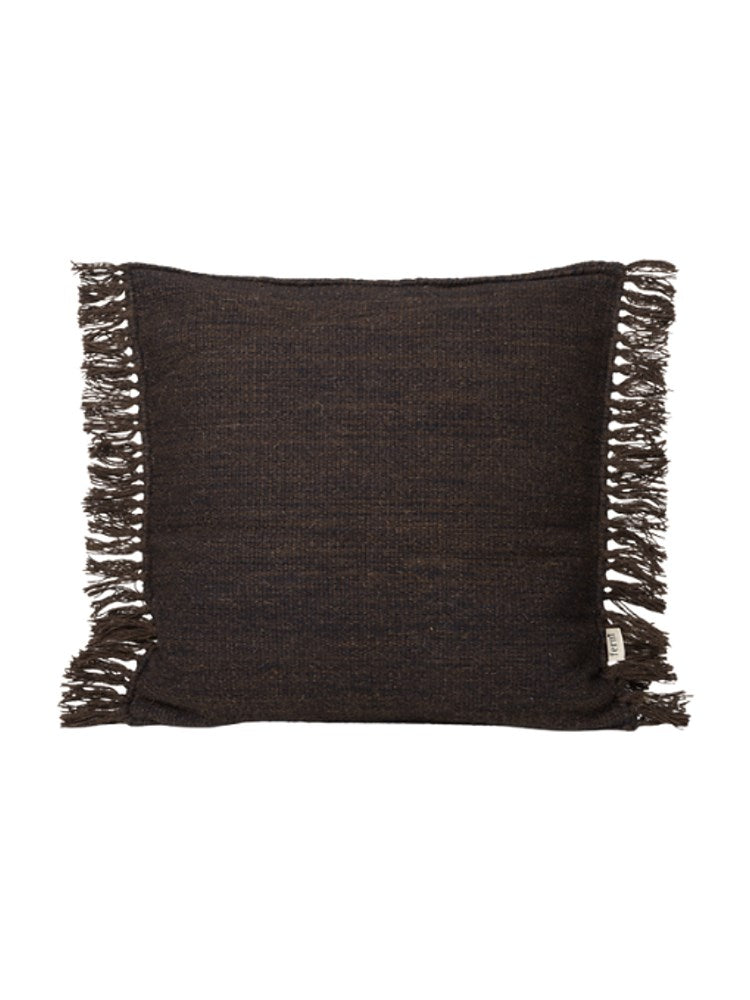 Kelim Fringe Cushion - S - Dark Melange