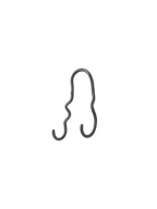 Curvature Double Hook - Black Brass (Sample)