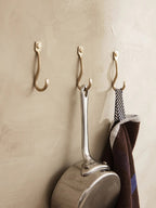 Curvature Hooks - Set of 3 - Brass