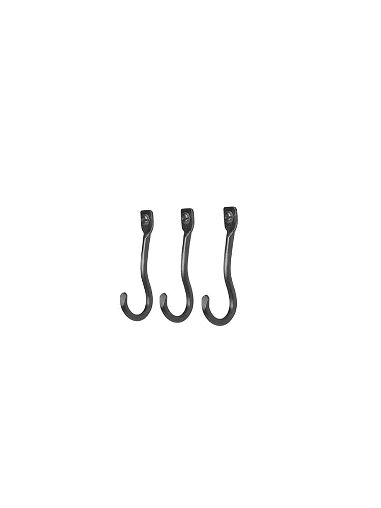 Curvature Hooks - Set of 3 - Black Brass