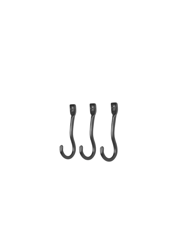 Curvature Hooks - Set of 3 - Black Brass