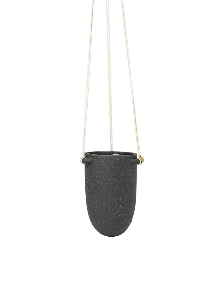 Speckle Hanging Pot Small - Dark Grey