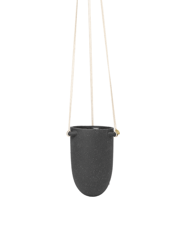 Speckle Hanging Pot Small - Dark Grey