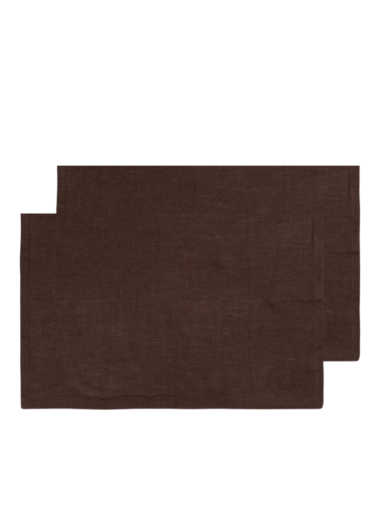 Linen Placemat - Set of 2 - Chocolate