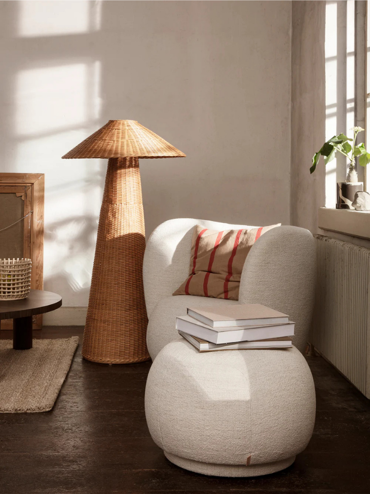 Rico Pouf Boucle - Off-White