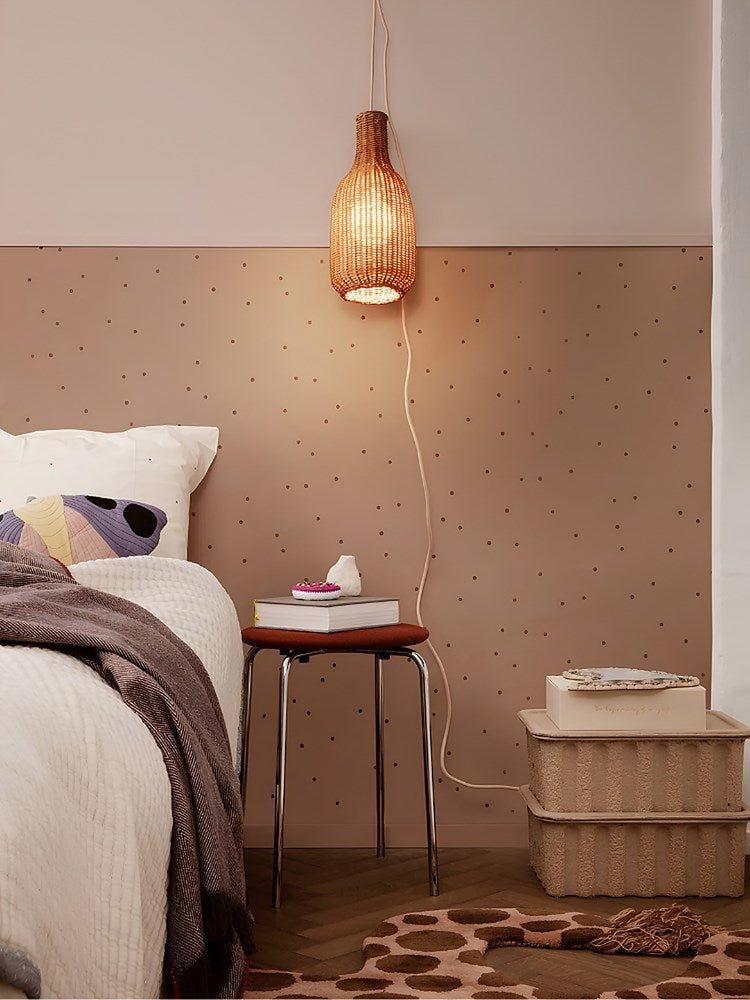 Braided Lampshade - Bottle - Natural