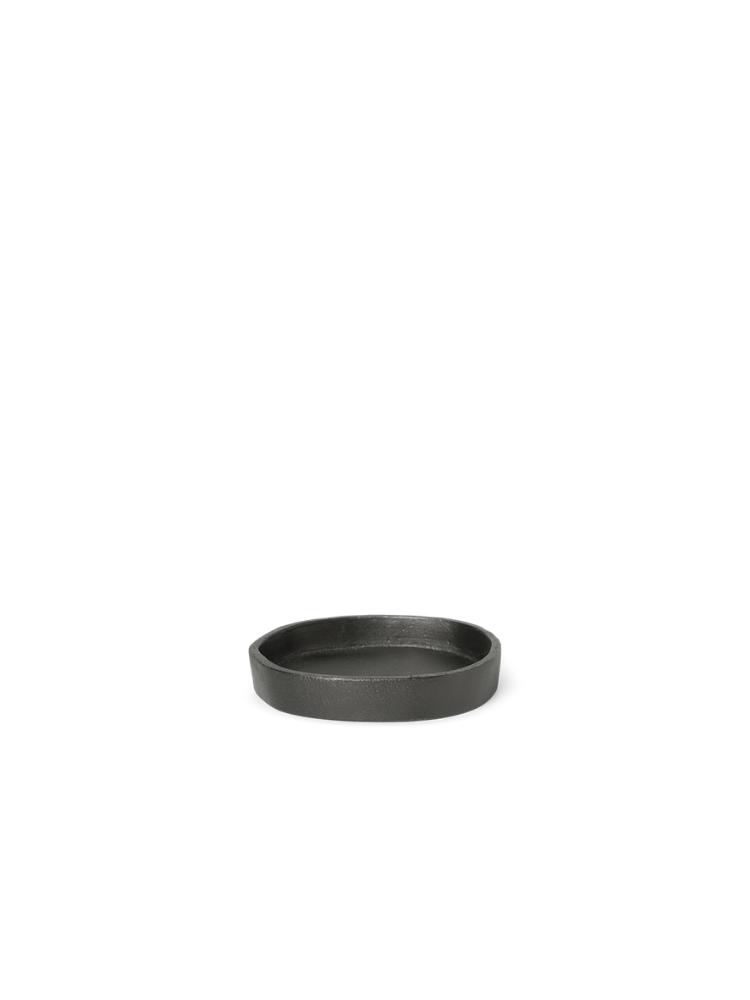 Yama Tray - Round - Blackened Aluminium (Sample)