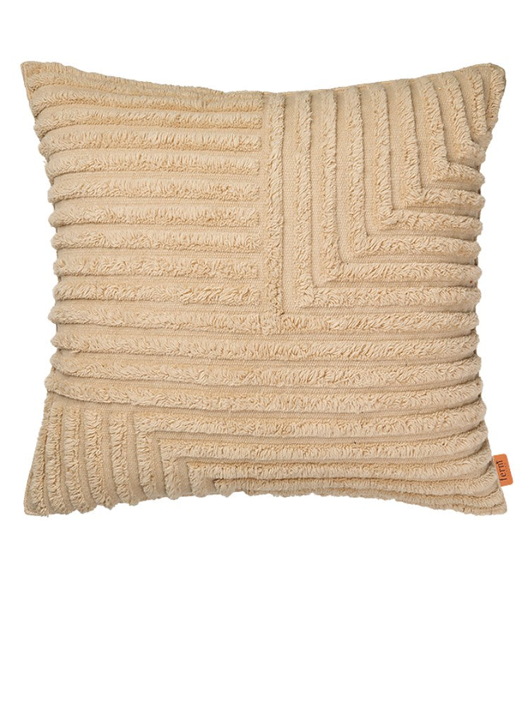 Crease Wool Cushion - Large - Light Sand (Sample)