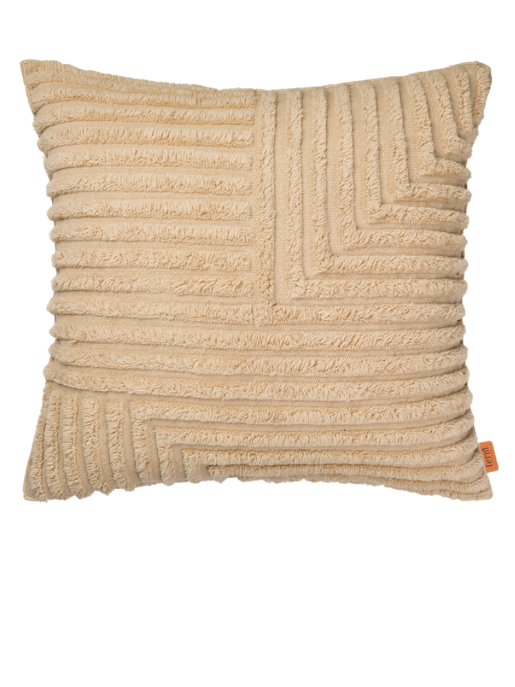 Crease Wool Cushion - Large - Light Sand (Sample)