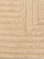 Crease Wool Cushion - Large - Light Sand (Sample)