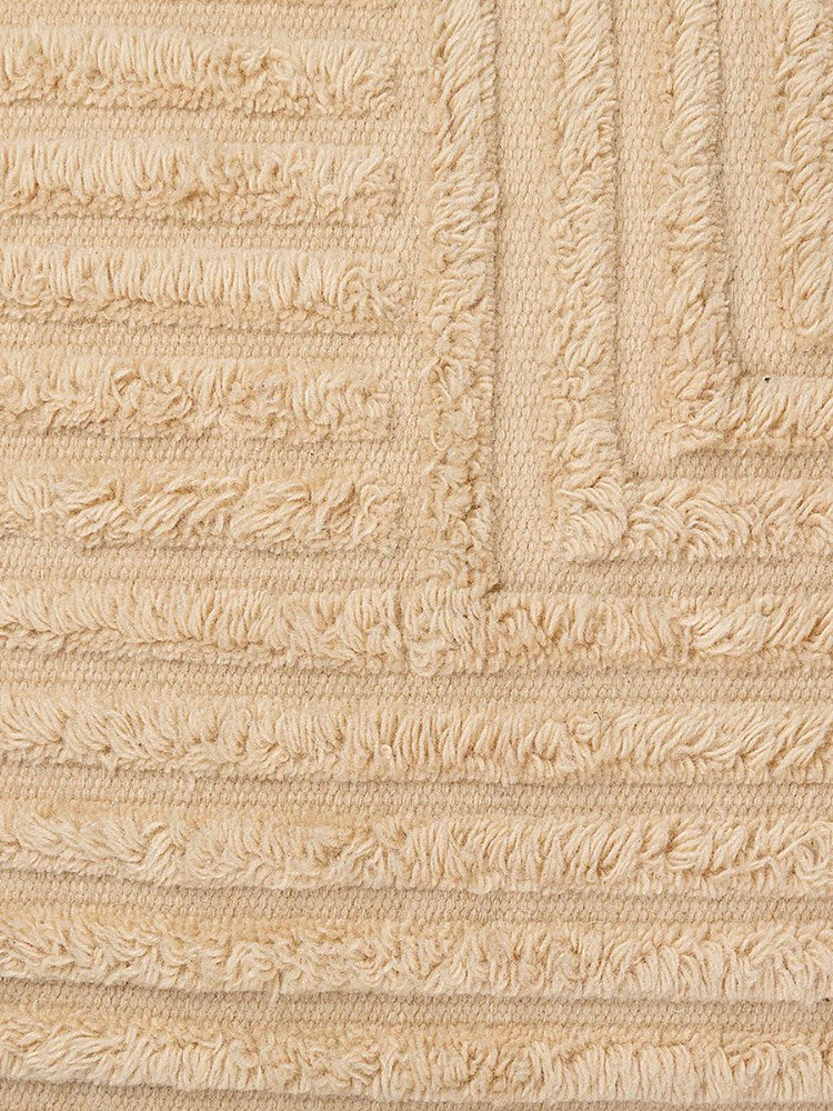 Crease Wool Cushion - Large - Light Sand (Sample)