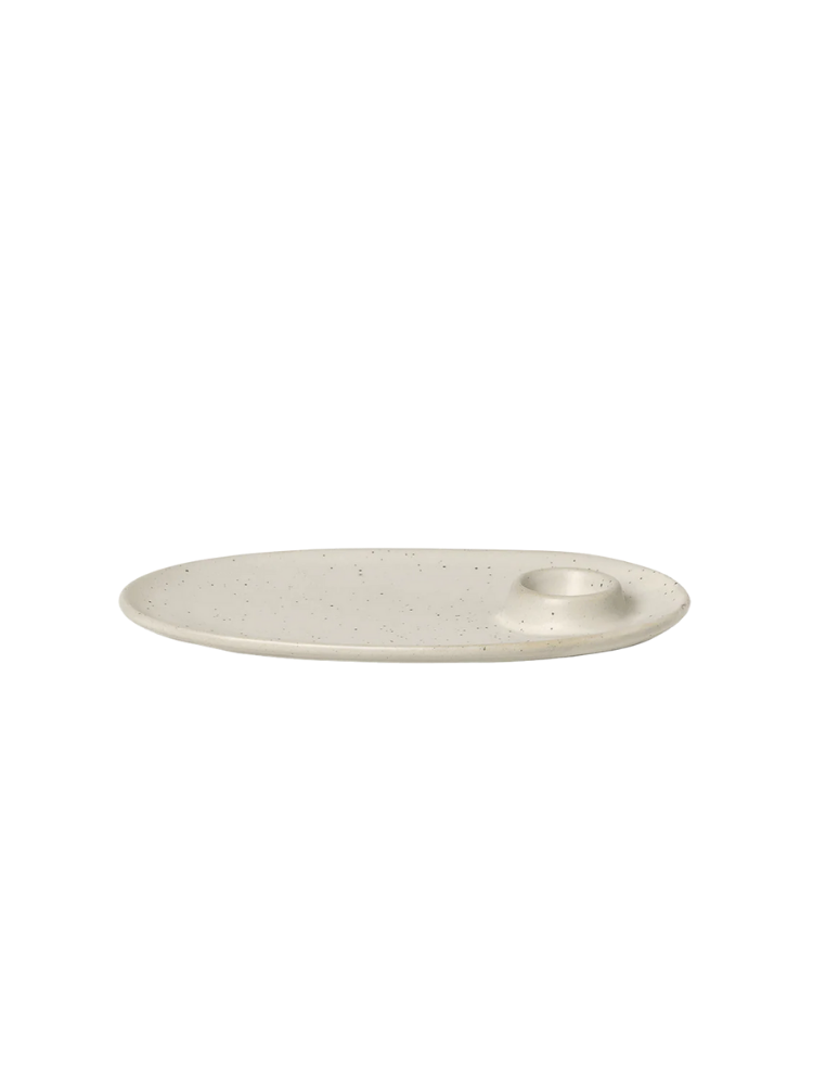 Flow Breakfast Plate - Off-white Speckle