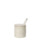 Flow Jar with spoon - Off-white Speckle