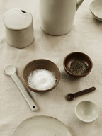Flow Jar with spoon - Off-white Speckle