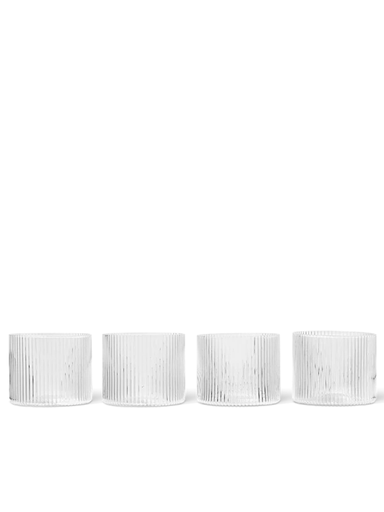 Ripple Low Glasses - Set of 4 - Clear (Sample)