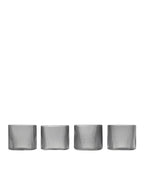 Ripple Low Glasses - Set of 4 - Smoked Grey