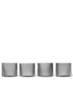 Ripple Low Glasses - Set of 4 - Smoked Grey
