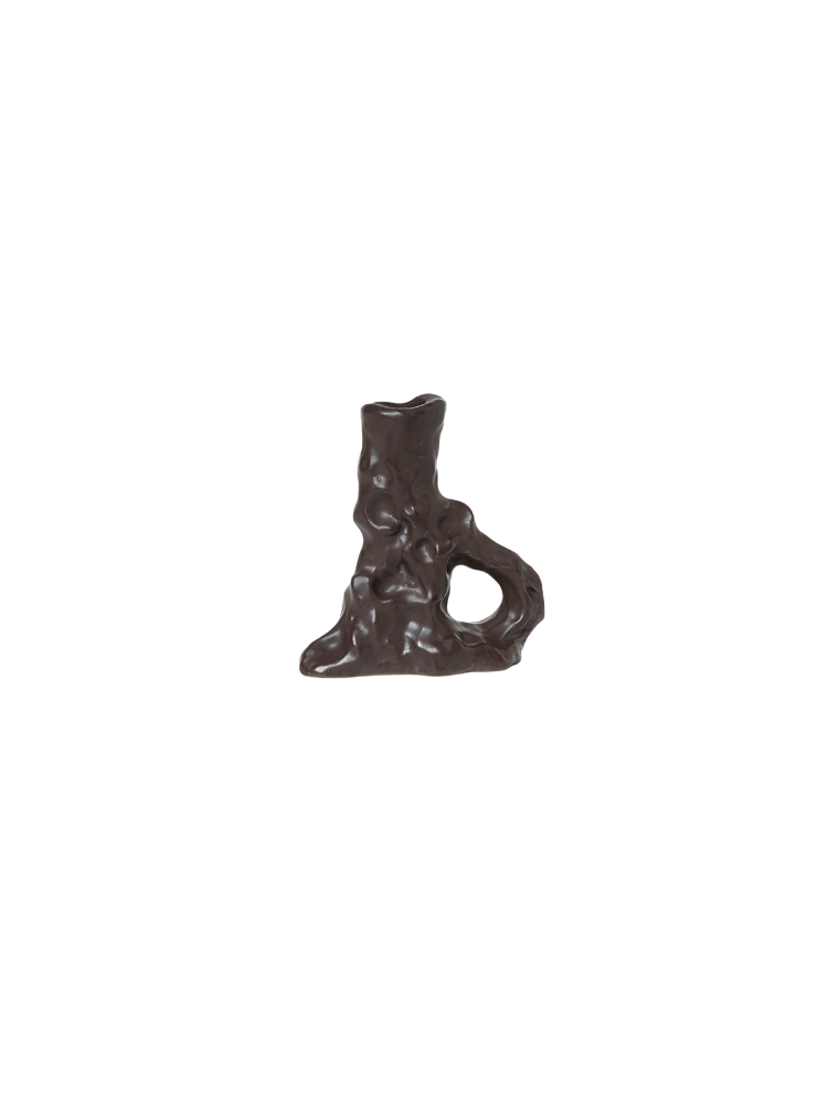 Dito Candle Holder - Single - Dark Brown