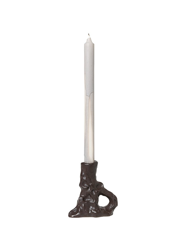 Dito Candle Holder - Single - Dark Brown