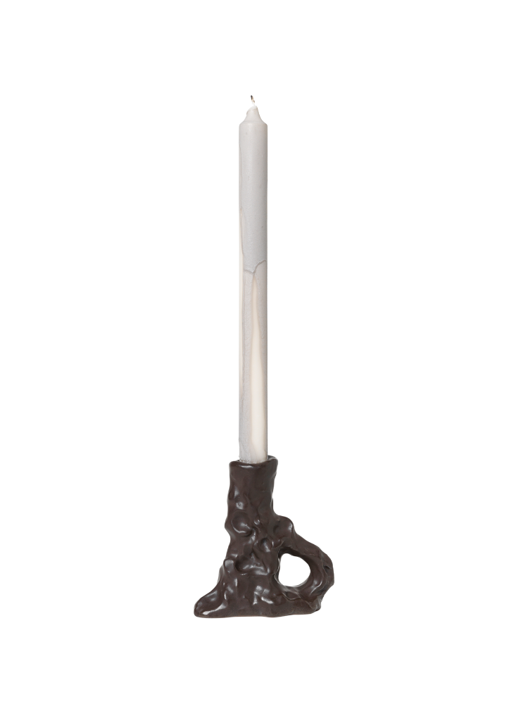 Dito Candle Holder - Single - Dark Brown