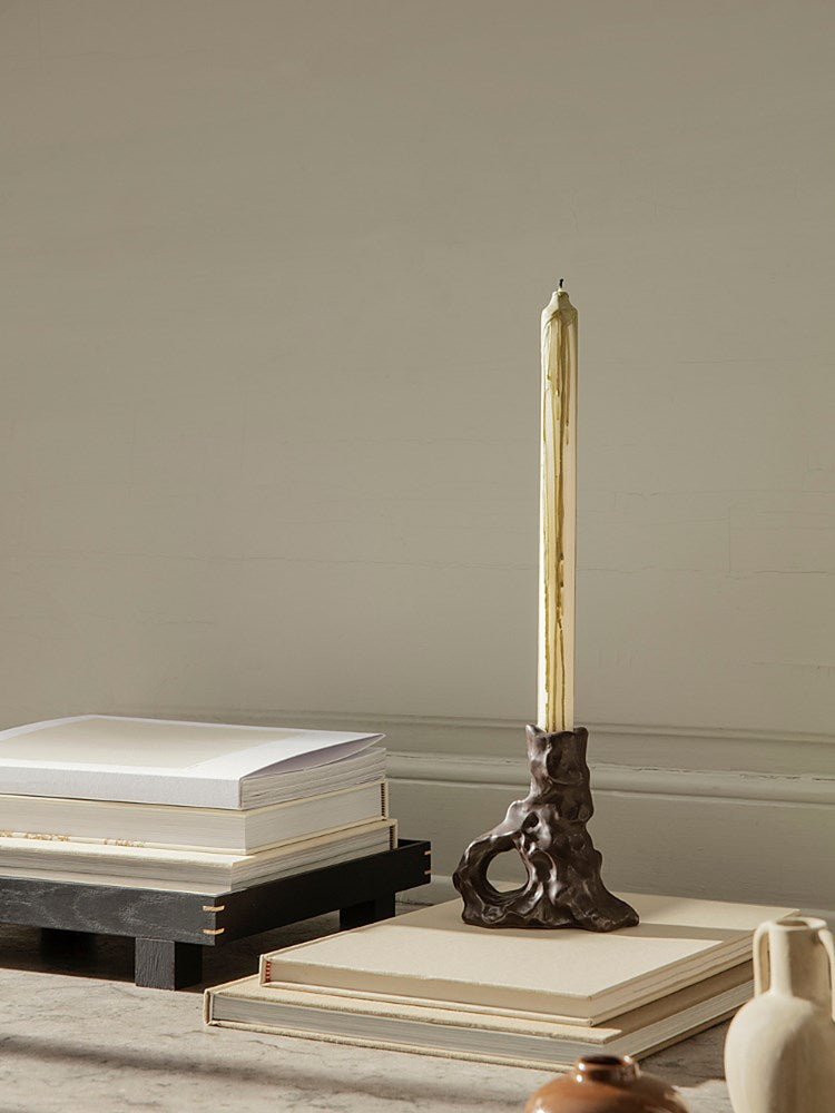 Dito Candle Holder - Single - Dark Brown