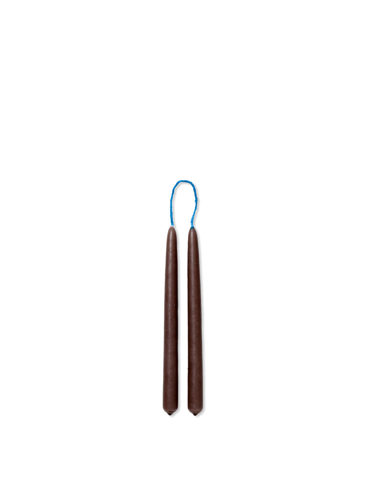 Dipped Candles - Set of 8 - Brown