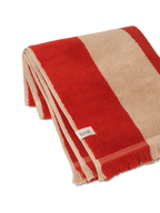Alee Hand Towel - Light Camel/Red