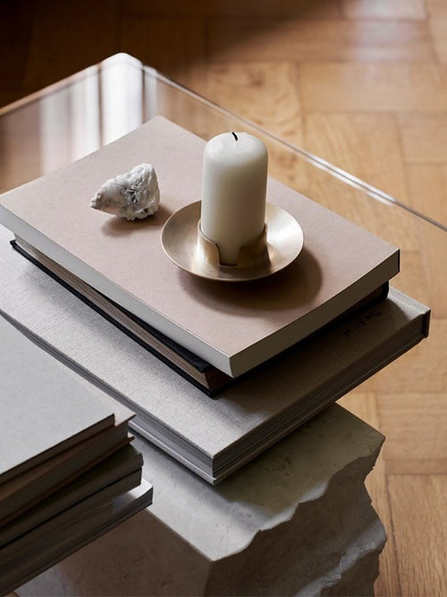 Block Candle Holder - Brass