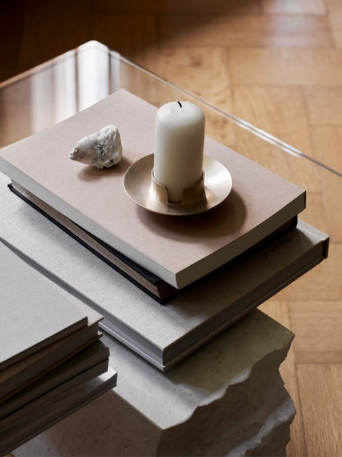 Block Candle Holder - Brass