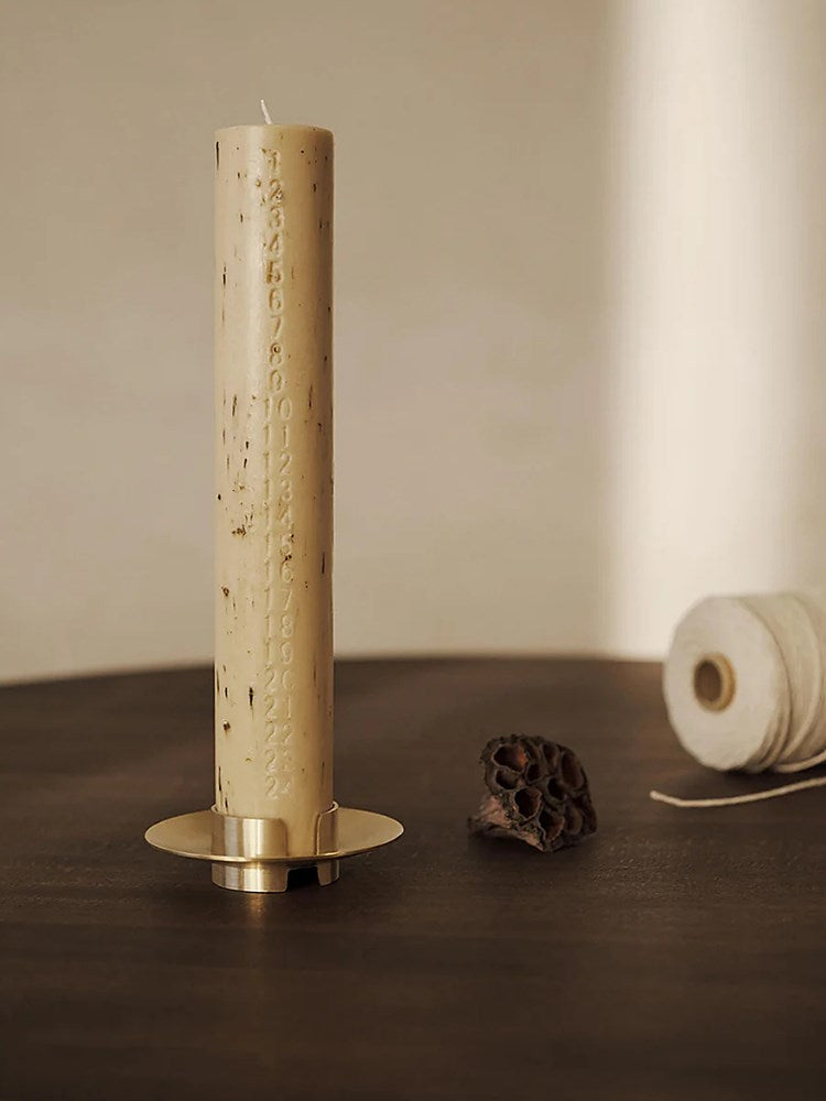 Block Candle Holder - Brass