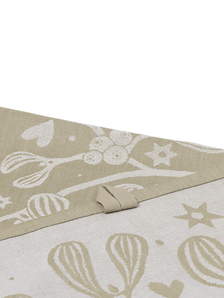 Mistletoe Tea Towel - Sand