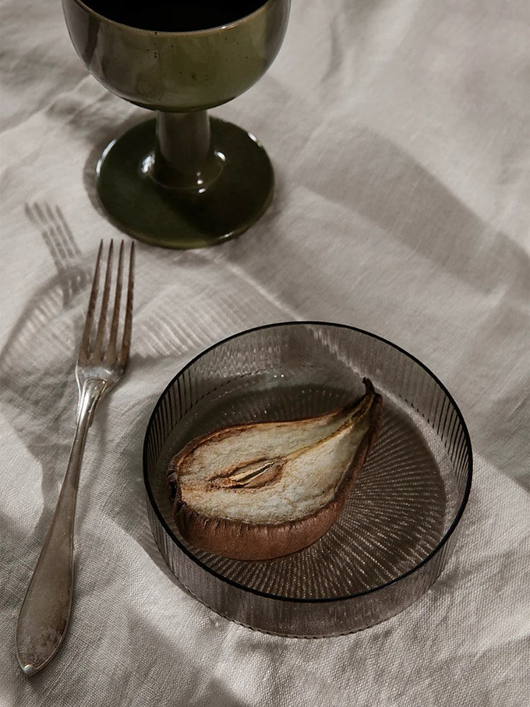 Ripple Serving Bowls - Set of 4 - Smoked Grey