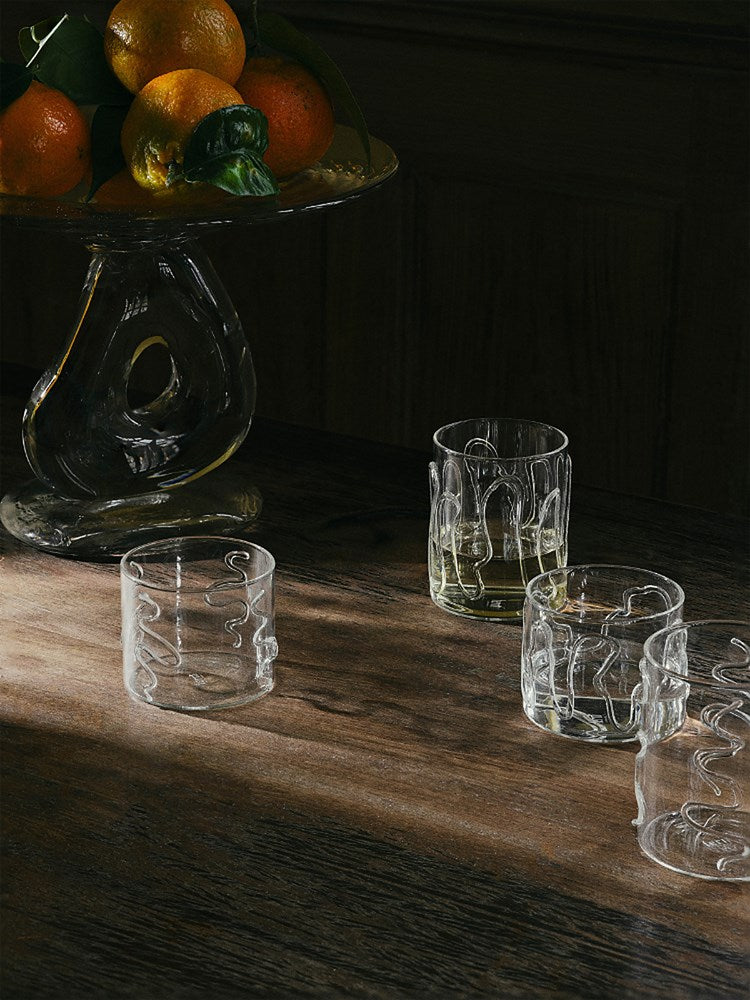 Doodle Glasses - Set of 2 - Low - Clear