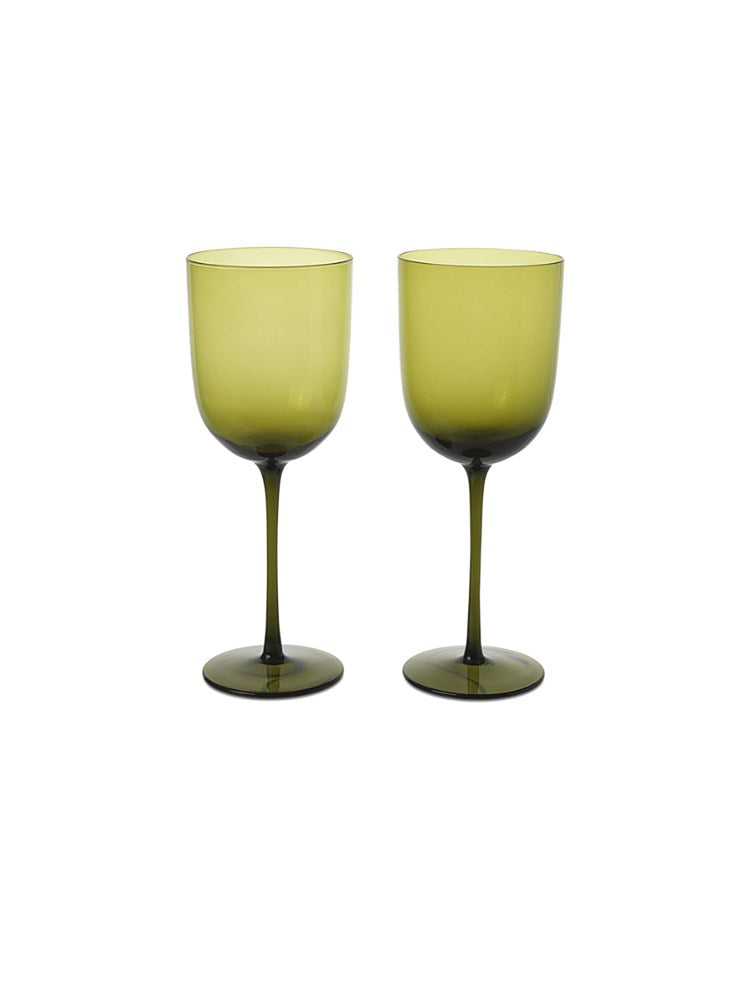 Host Red Wine Glasses - Set of 2 - Moss Green