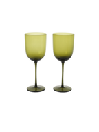 Host Red Wine Glasses - Set of 2 - Moss Green