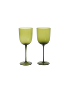 Host White Wine Glasses - Set of 2 - Moss Green