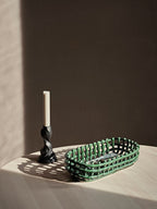 Ceramic Basket - Oval - Emerald Green