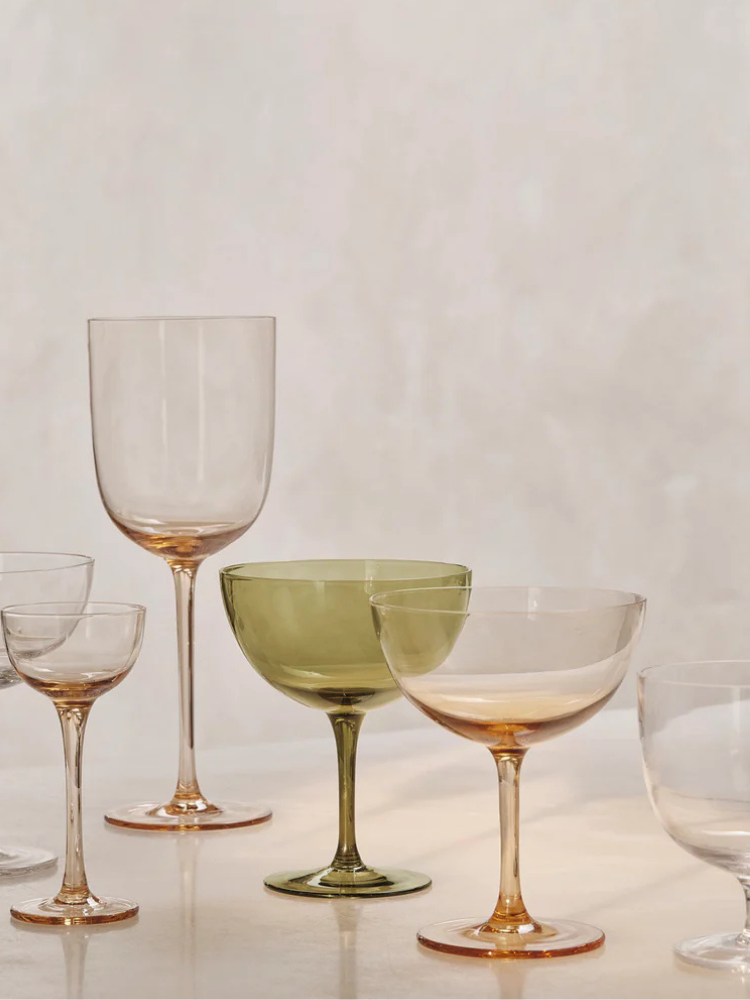 Host Cocktail Glasses - Set of 2 - Moss Green