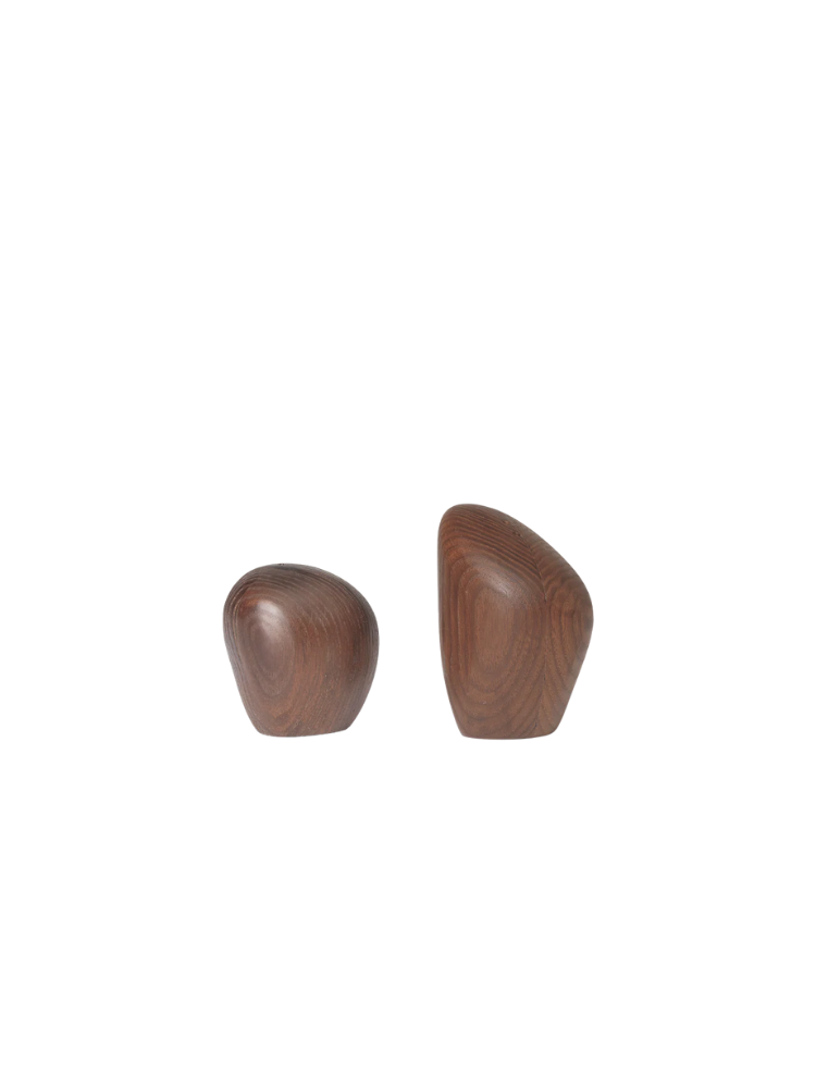 Cairn Salt and Pepper Shakers -Set of 2-Dark brown