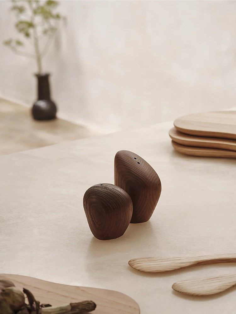 Cairn Salt and Pepper Shakers -Set of 2-Dark brown
