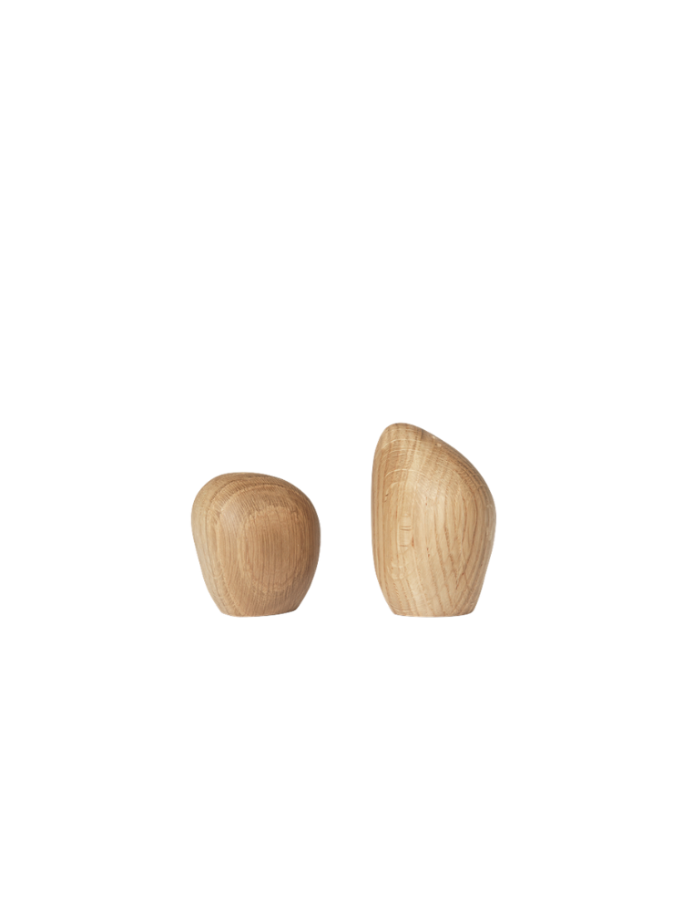 Cairn Salt and Pepper Shakers - Set of 2 - Oak