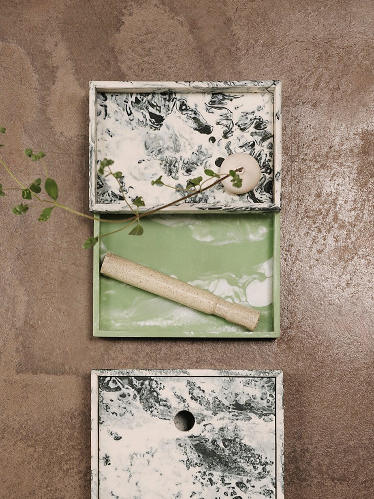 Mist Tray - 10 x 15 - Emerald Off-white