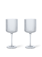 Ripple Red Wine Glasses - Set of 2 - Clear