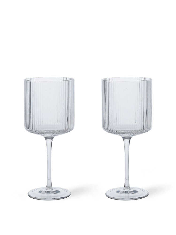 Ripple Red Wine Glasses - Set of 2 - Clear